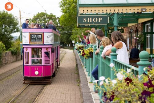 Tram at Colyton Station, Seaton Tramway