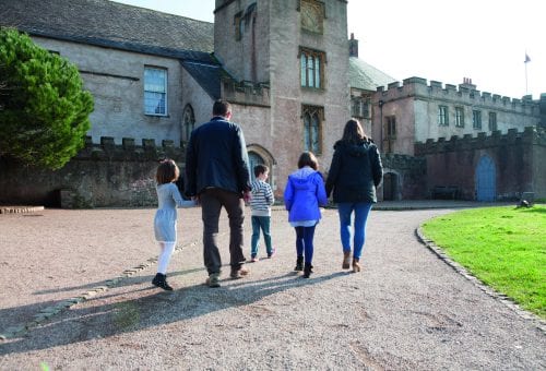 Family visiting Torre Abbey in Devon