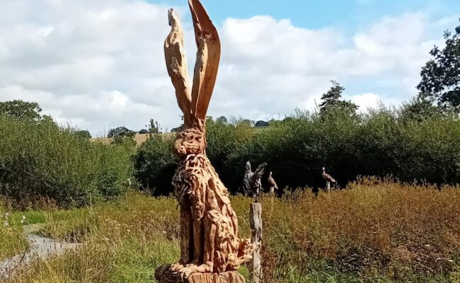 James Doran-Webb Hare sculpture on the Meadow Trail