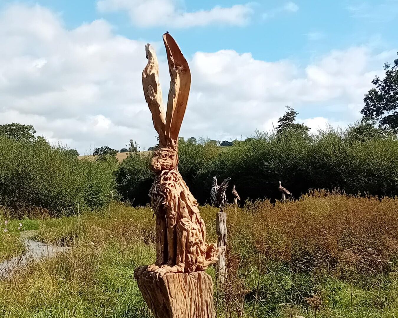 James Doran-Webb Hare sculpture on the Meadow Trail