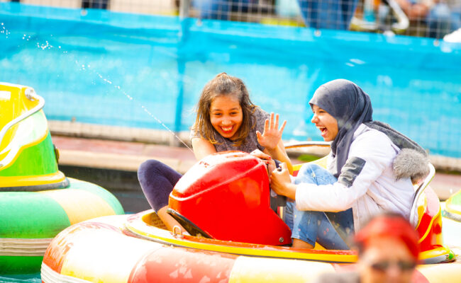 Crealy theme Park & Resort - water bumper boat ride