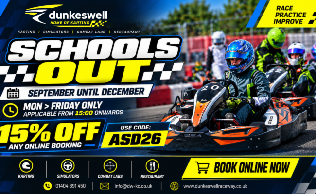 Save 15% at Dunkeswell Raceway This Autumn & Winter