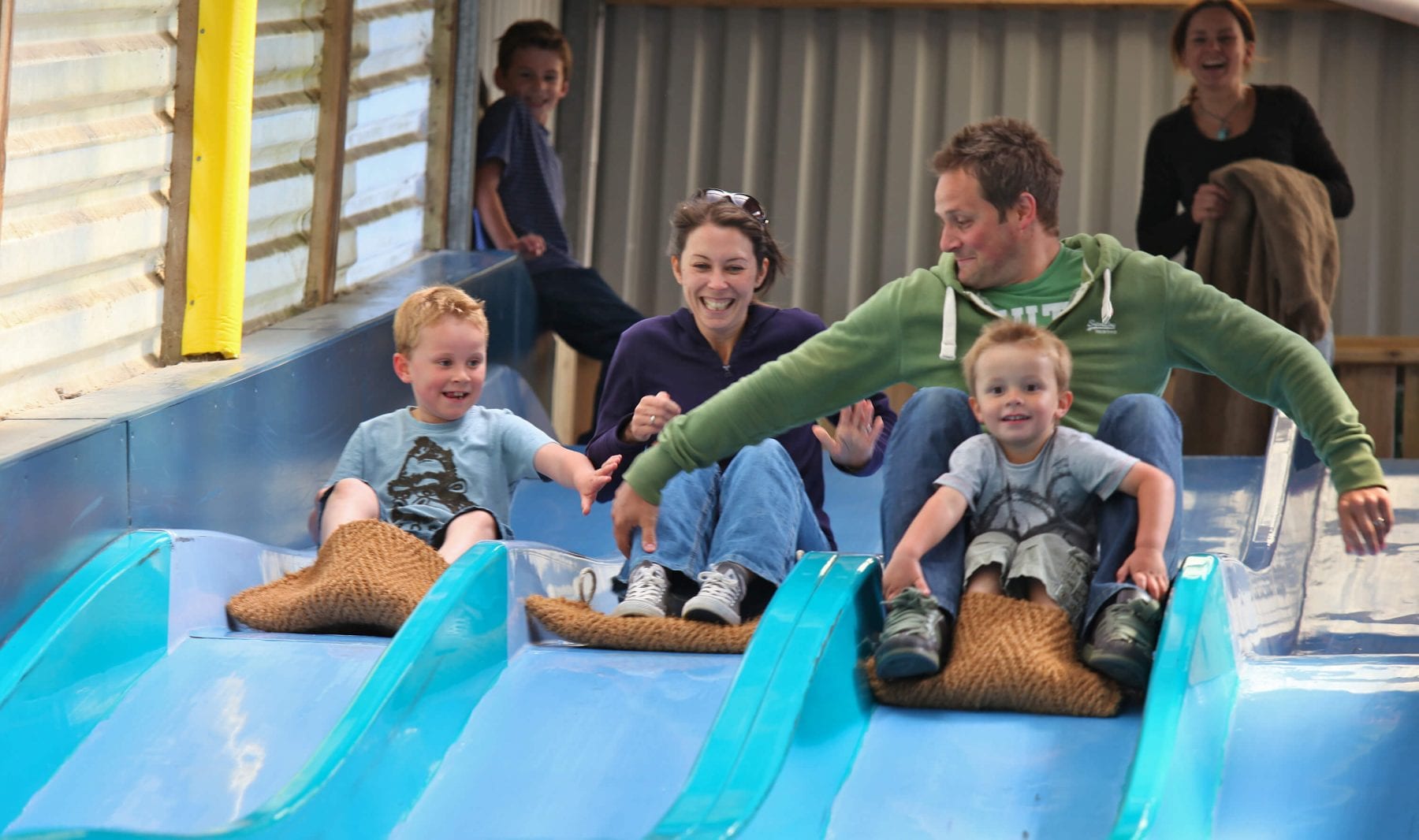 Big Blue Slide at World of Country Life Exmouth Devon