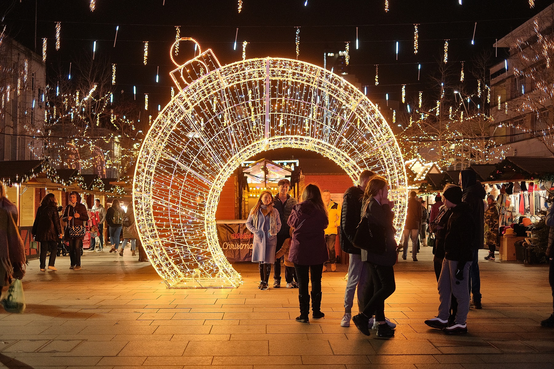 Plymouth Christmas Lights Switch On