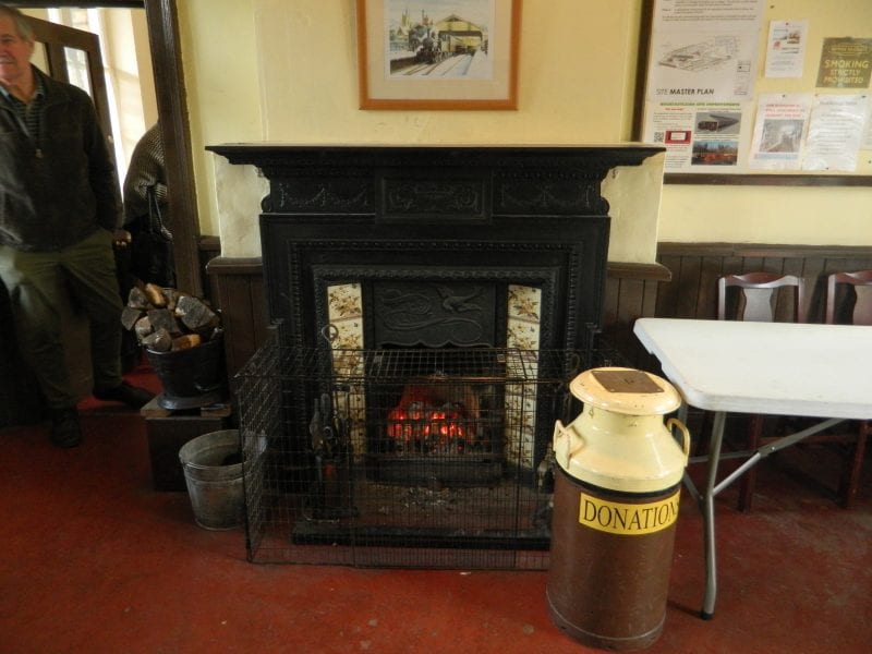 South Devon Railway - Waiting office with fire