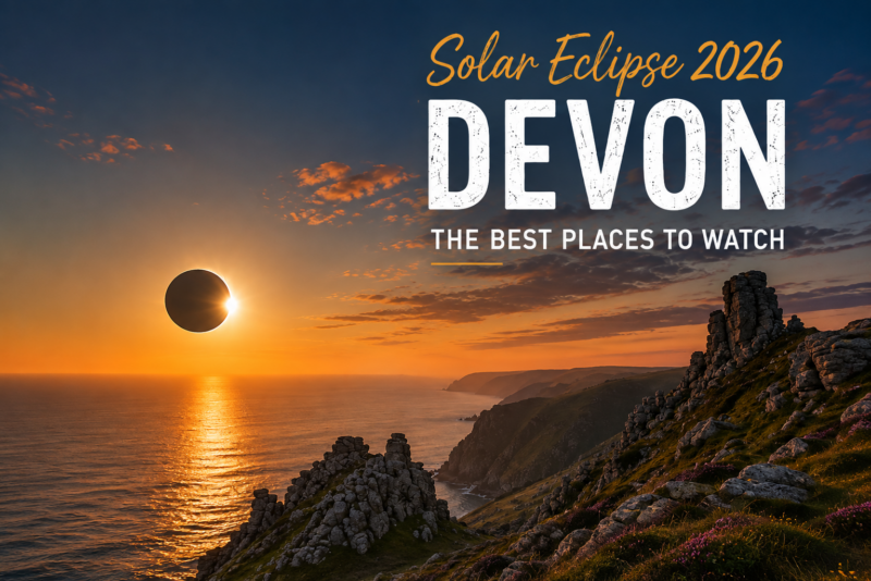 Devon Eclipse 2026 artist impression North Devon ..