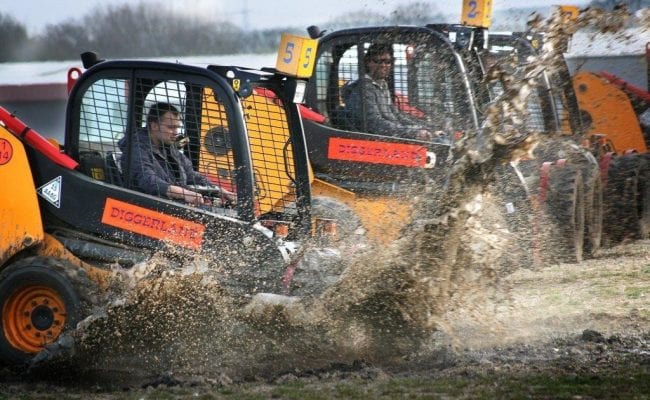 Dumper racing at Diggerland