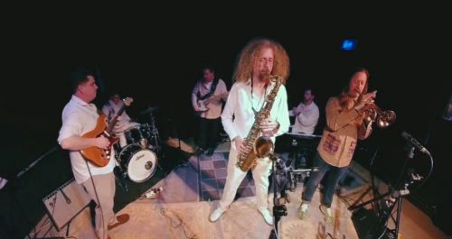 Photograph showing a jazz band