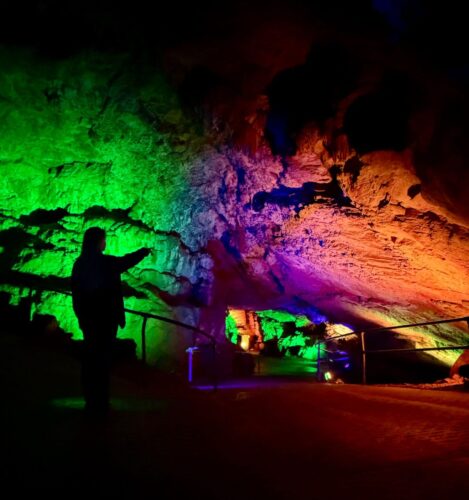Halloween illuminations at kents cavern caves torquay devon