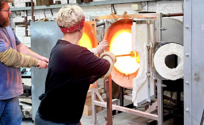 House of Marbles glass making