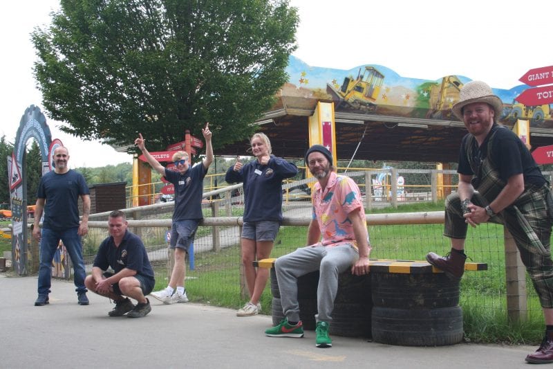 Keith Lemon filming at Diggerland