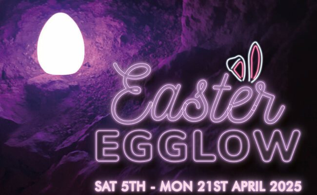 Easter egg glow at Kents Cavern