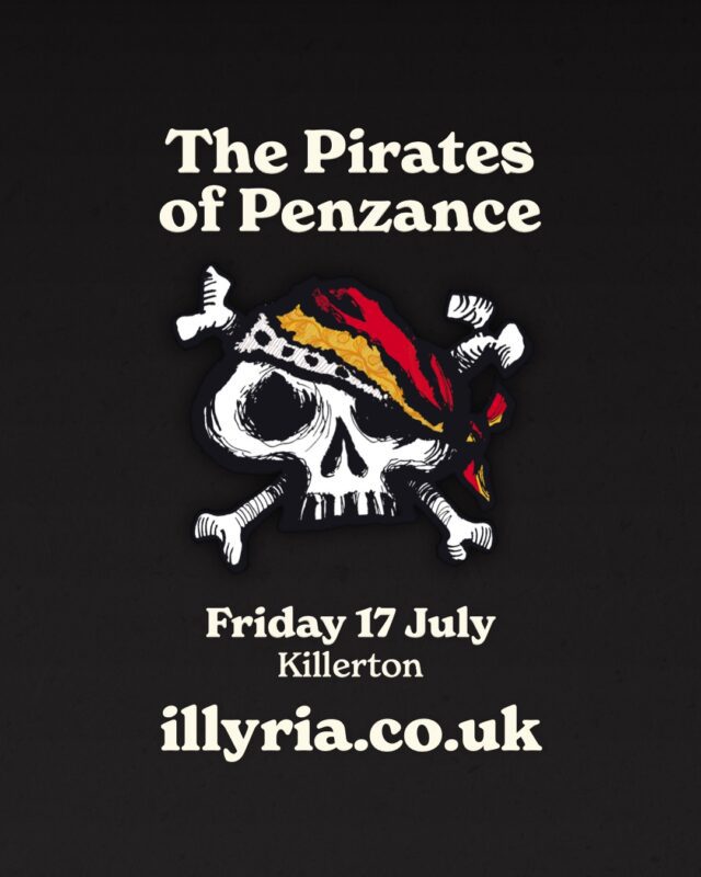 Poster advertising Pirates of Penzance at Killerton