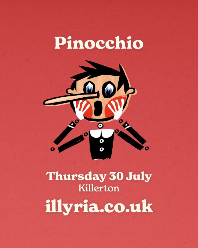 Poster for Pinocchio outdoor theatre at Killerton