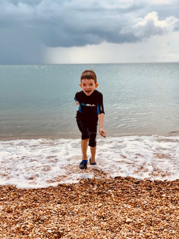 Devon's Top Attractions photo competition Matt Lamoon runner up image boy on Blackpool sands beach 