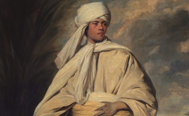 NPG 7153. Portrait of Mai (Omai), Sir Joshua Reynolds c 1776 (detail). Oil on canvas; 236 x 145.5cm. Image courtesy of National Portrait Gallery, London and Getty.