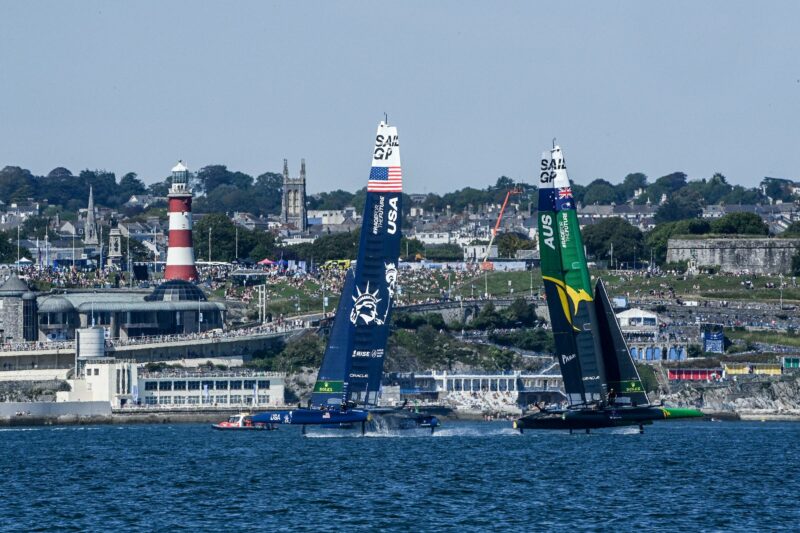 SailGP Plymouth out to sea view