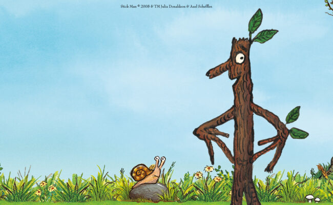 Illustrated event banner for Stick Man meet and greet