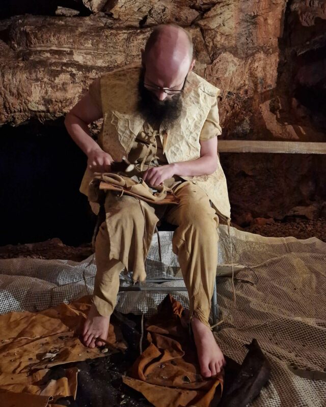 Flint knapping demo