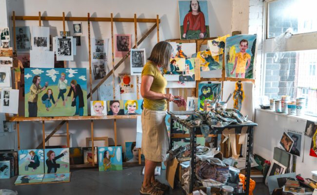 Janet Sainsbury in her studio